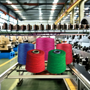 Fil recyclé 100 % polyester, filé teint, haute ténacité, technique OE, pour tissage et tricotage, écologique, Ne 20s, usage domestique, très vendu - Product Image 1