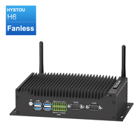 PC Industrial sin Ventilador de 10.ª Generación con I7 10610U, LAN Dual de 2.5G, WiFi 6, 2COM, GPIO, Amplio Rango de Temperatura, Pantalla 4K, Compatible con Win11 y Linux, Computadora IoT