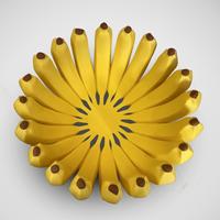 Boîte de rangement en PLA imprimée en 3D en forme de banane, plateau à fruits au design esthétique élégant ; polyvalente pour ranger les petits objets et articles ménagers divers