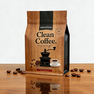 250g 340g 500g 1kg Maßgefertigte 2,5kg Schwarze Flachboden-Aluminiumfolie Kaffeebeutel Verpackung Bolsas Para Empaque De Cafe Mit Ventil - Product Image 2