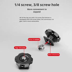 Adaptador de Montura de Zapata Fría Bloqueable de 1/4'' a 3/8-1/4, de Aleación de Aluminio, Mini Portátil para Vlog, Transmisiones en Vivo, Gimbal, Cámara SLR, con Logotipo Personalizado - Product Image 3