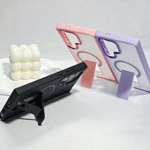 Custodia per telefono magnetica in TPU compatibile con supporto invisibile con impugnatura per telefono antiurto per <span class=keywords><strong>Samsung</strong></span> S25ULTRA S24FE S25Edge <span class=keywords><strong>S23</strong></span> - Product Image 4