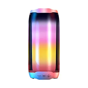 Trasporto libero di Marca OEM Colorato di Illuminazione Portatile HD Esterno Surround Stereo Impermeabile Luce Altoparlante Senza Fili di Bluetooth Con La Luce Mostra