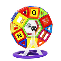 Wellbbplay 128 Piezas Bloques Magnéticos para Niños, 100 Piezas de Bloques de Construcción Coloridos, Bloques Magnéticos para Niños