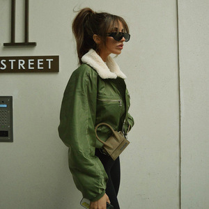 Chaquetas <span class=keywords><strong>de</strong></span> otoño 2022 <span class=keywords><strong>para</strong></span> mujer, nuevos <span class=keywords><strong>abrigos</strong></span> <span class=keywords><strong>de</strong></span> manga larga con cremallera y Cuello <span class=keywords><strong>de</strong></span> <span class=keywords><strong>piel</strong></span> <span class=keywords><strong>para</strong></span> mujer, chaquetas informales cortas <span class=keywords><strong>para</strong></span> mujer - Product Image 6