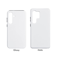 Coque de téléphone robuste vierge en TPU PC pour sublimation 3D par transfert thermique sous vide pour Samsung Galaxy S25 Ultra avec aimant, compatible S25 Plus S25 S24 S26