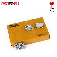 CHFRPU Borne UK5N 4mm² DIN-Schienen-Schraubklemmenblock Messingleiter Anschlusskäfig I/O-Kabelverbinder Produktverbinder Klemmen