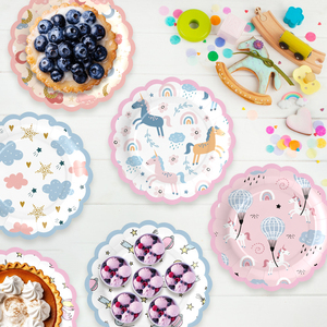 Offre Spéciale Assiettes en Carton Thème Dessin Animé Vaisselle Jetable pour Enfants Fête <span class=keywords><strong>Licorne</strong></span> Arc-en-ciel <span class=keywords><strong>Anniversaire</strong></span> Baby Shower - Product Image 2