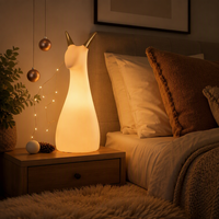 Lampe de table/bureau en céramique en gros, motif animal mignon, nouveau design girafe, lampes de nuit LED pour enfants, pour la maison et la chambre à coucher, Noël