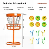 PGK mainan cakram terbang anak-anak, gawang untuk dudukan mainan kompetisi Golf ABS plastik bingkai keranjang gaya kartun
