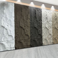 Vente en gros Panneau mural en pierre artificielle en PU imperméable et résistant aux moisissures plastique pour la décoration intérieure du salon, de la chambre à coucher, de l'hôtel et du parc