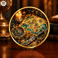 Pièce de monnaie fantaisie personnalisée en gros, thème Tête de Pirate, pièce de collection, pièce commémorative, pièce de collection en fer