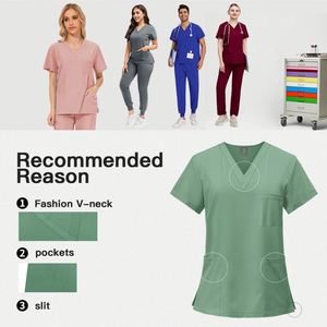 Uniformes Médicos para Enfermeras, Estilo Moderno, Color Blanco, Elásticos, con Logotipo Personalizado - Product Image 5