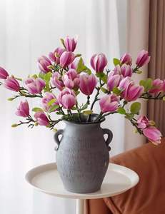 Vente en gros de compositions florales artificielles en tulipes à toucher réel, faible MOQ, haut de gamme, faites à la main, haute simulation, offertes pour la Saint-Valentin - Product Image 4