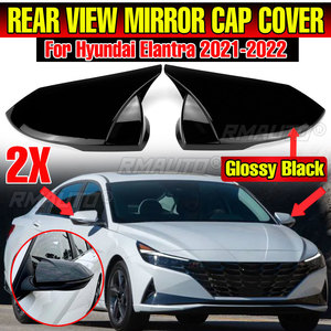 M Style Rear View <b>Mirror</b> Cover Side Door <b>Mirror</b> <b>Shell</b> Decoration Trim for Hyundai Elantra 2016-2022 Rearview <b>Mirror</b> Cover Cap - Product Image 1