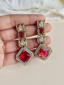 Indian Fancy Traditional Fashionable Kundan <b>Pearl</b> Choker <b>Necklace</b> Earrings <b>Set</b> with Women Wedding - Product Image 4