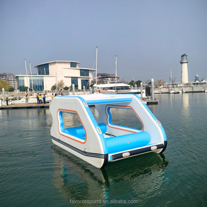 Nouvelle Maison Flottante Gonflable 2026 pour Croisière de Luxe, Design Ponton Pliable 4,5M avec Structure Semi-Rigide et Option Solaire - Product Image 1