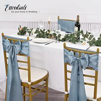 Housses de chaise en satin avec nœuds pour décoration de chaises de fête, cérémonie et banquet