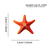 Broches en émail en gros OEM, épingles de revers en émail souple, motif étoile de mer, thème océan, plage, marin, bord de mer, cadeau de collection
