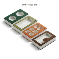 Boîte cadeau de luxe personnalisée avec insert en mousse EPE/EVA/EPDM, recouverte de tissu en velours suédé, plateau de protection découpé CNC, imperméable et écologique
