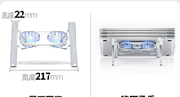 Support de refroidissement pliable pour ordinateur portable à hauteur réglable à 6 vitesses support de montage pour ordinateur portable avec double ventilateur