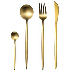 Ensemble de couverts classiques écologiques en acier inoxydable, conçu pour les repas quotidiens, avec surface polie et construction résistante à la rouille - Product Image 1