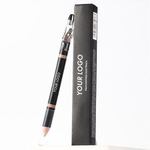 Maquillaje de doble punta, maquillaje de madera vegana, corrector, <span class=keywords><strong>bronceador</strong></span> y resaltador, lápiz de contorno de cejas, pluma de maquillaje - Product Image 6