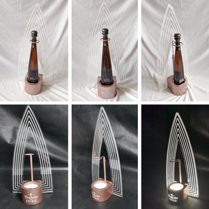 Support de bouteille de vin, de bière, de whisky, de liqueur éclairé pour bar de nuit en acrylique TDP, présentoir, glorificateur LED - Product Image 3