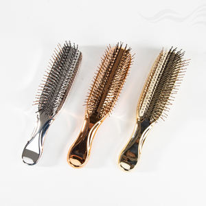 Professionele Gegalvaniseerde Vrouwen Styling Detangler Goud Haarborstel Antistatische Hoofdhuid Massage Natte En Droge Ontwarrende Haarborstel - Product Image 2