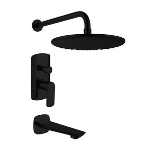 Sistema <span class=keywords><strong>Doccia</strong></span> Contemporaneo di Lusso Empolo per Hotel, Miscelatore <span class=keywords><strong>Doccia</strong></span> Moderno Cromato a Incasso a Parete con Getto Morbido Effetto Pioggia - Product Image 4