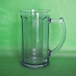 12oz Customizable LOGO Friends Party Suitable <b>PS</b> Plastic Wine Glass Acrylic Mug AS clear Plastic Handle Beer Mug - Product Image 3