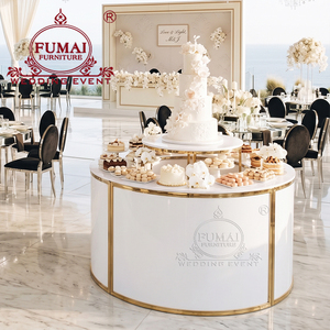 Party Furniture Modern <b>White</b> <b>Round</b> Event Cake Display <b>Table</b> - Product Image 4