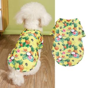 Vêtements de plage imprimés de style hawaïen Vacances fraîches Revers Bichon Teddy Chemise à manches courtes fine pour animaux de compagnie - Product Image 4