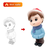 Winnel personalizado realista Producción de tamaño natural silicona PVC resina pop 3D impresión mini figura de acción juguetes modelo