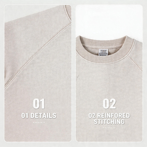 T-<span class=keywords><strong>Shirt</strong></span> Personalizzate su Richiesta, Abbigliamento Vintage, Ricamo 3D, 350gsm, Collo Tondo, 100% Cotone, Logo Frontale, Anti-Pilling - Product Image 5