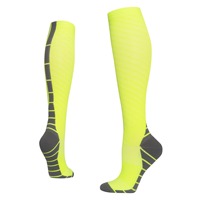 Chaussettes de sport longues personnalisées par le fabricant, chaussettes de fitness, chaussettes de course confortables, chaussettes de compression 20-30 mmhg