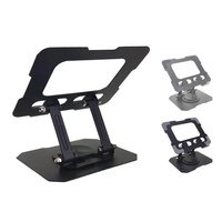 Support Yanjin S955 Métal Rotatif Multifonctionnel pour Téléphone Mobile et Tablette, Universel Maison Bureau, Évidé pour Dissipation Thermique, Pliable et Fixe