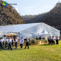 Tente de mariage 30x50m, chapiteau extérieur en aluminium pour 300-500 invités, couverture en PVC blanc, réception de fête, banquet, événement