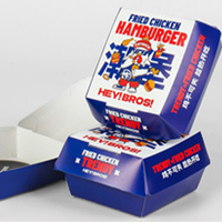 Poulet frit à emporter personnalisé boîte d'emballage de restauration rapide blanc à emporter poulet frit pop-corn boîte seau en papier sac avec évent