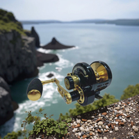 HASIDA Moulinet de pêche tout métal à fort frein pour jigging lent, résistant à l’eau salée, capacité de traîne de 20 à 25 kg, idéal pour la pêche en rivière