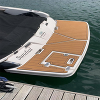 Tapis de pont en mousse EVA imitation teck pour plateforme de bain et cockpit de bateau, style SeaDek MarineMat, auto-adhésif, pour Re-gal 2300 Option B 2011