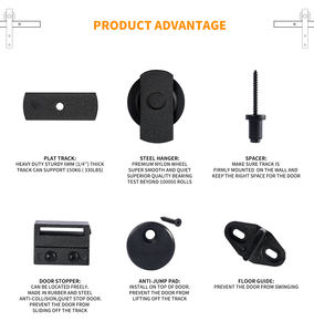 Kit <span class=keywords><strong>de</strong></span> rails coulissants pour <span class=keywords><strong>porte</strong></span> en bois <span class=keywords><strong>de</strong></span> style moderne, rails coulissants pour <span class=keywords><strong>porte</strong></span> coulissante, kit complet <span class=keywords><strong>de</strong></span> quincaillerie pour <span class=keywords><strong>porte</strong></span> coulissante <span class=keywords><strong>de</strong></span> <span class=keywords><strong>grange</strong></span> - Product Image 4