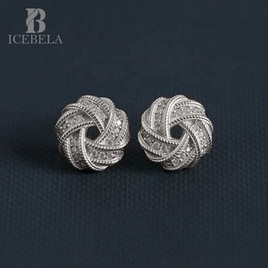 אופנה ייחודית הסיטונאית zercon עגילי תכשיטים 925 כסף סטרלינג כסף סטרלינג 18 קראט עגיל - Product Image 3