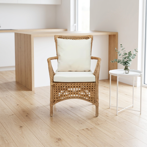 Sillón de Ratán Trenzado CORDELLA, Cómodo para Sala de Estar, Muebles de Indonesia para el Hogar - Product Image 1