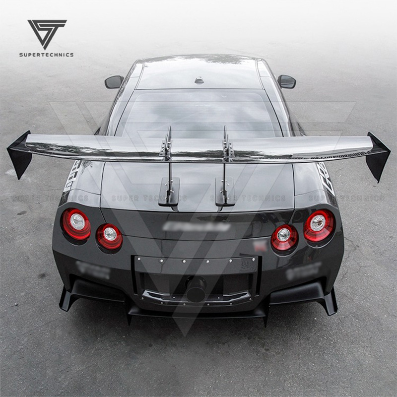 専用品　r35 GTR用カーボンファイバー リアスポイラー　gtウイング ボルテックス タイプ7 スワンネック スタイル カーボンファイバー製 GT