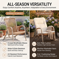 Ensemble de chaises longues d'extérieur inclinables Meiqi avec coussins, résistant aux UV, design moderne, durable, pour piscine, cour, patio