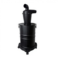 Séparateur de poussière cyclonique en plastique écologique commercial avec tambour de 30 L et connecteur coudé à 90 degrés pour tuyau de 50 mm