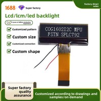 COG1602 Layar Dot-matrix LCD Karakter Monokrom Layar LCD 1,5 inci Modul LCD SPI LCM Resolusi 16x2 Kecerahan Terang