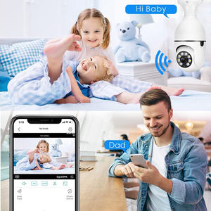 ナイトビジョン防犯カメラHDレコーディング1080PワイヤレスWiFi CMOSイメージング電球ホームストックバッテリー駆動 - Product Image 5