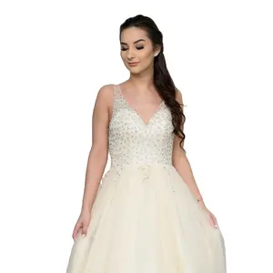 Bán Buôn Trung Quốc Nhà Cung Cấp Ren Không Tay Bí Tích Rửa Tội Cô Gái Pageant Prom Dresses 2024 Sexy Prom Dress